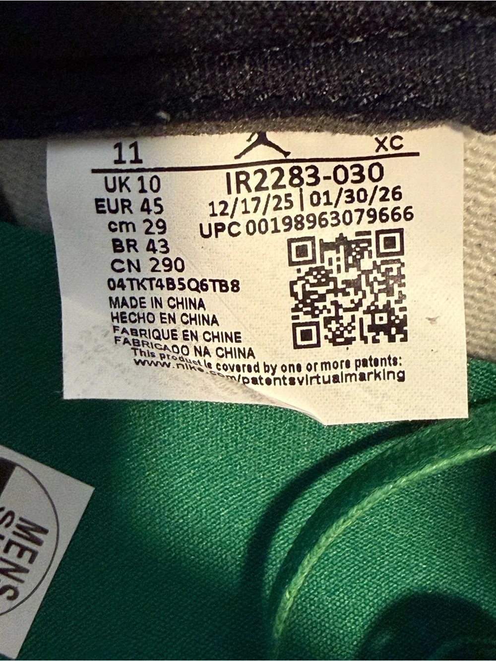 Jordan 1 low OG phantom pine green multiple sizes